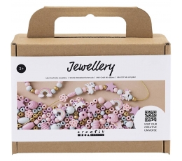 Creativ papuošalų gaminimo rinkinys, pastelinių spalvų