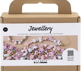 Creativ papuošalų gaminimo rinkinys, pastelinių spalvų