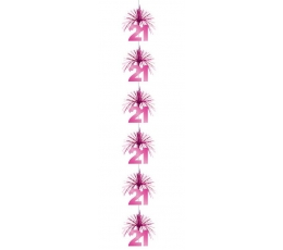Dekoracija "21", rožinė (2.13 m.)