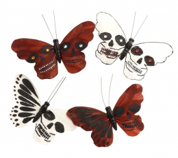 Dekoracijos segtukai "Kaukoliniai drugeliai" 