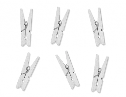 Dekoratyviniai segtukai, balti (20 vnt.)