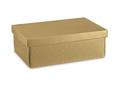 Dėžutė su dangčiu, auksinė (37,5X26X12,5 cm)