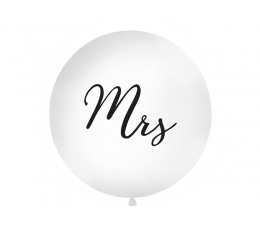 Didelis balionas "Mrs", baltas (1 m)