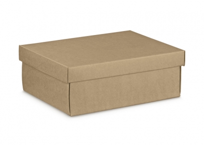 Dovanų dėžutė su dangčiu, kraftinė (34X25X12 cm)