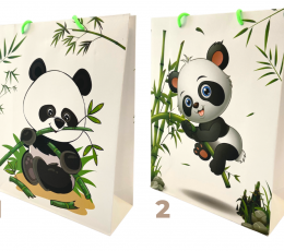 Dovanų maišelis "Panda" (26x32x10 cm/M) 