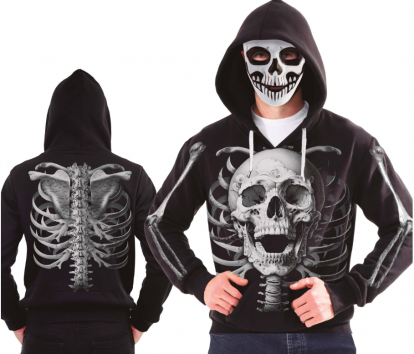 Džemperis su gobtuvu ir kauke "Kaukolė" (L)