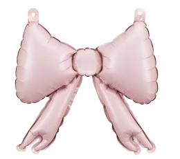 Foliniai balionai-dekoracijos "Rausvas kaspinas" (5 vnt./25x25 cm)