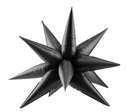 Folinis 3D balionas "Juoda žvaigždė" (95 cm)