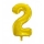 Folinis balionas "2", auksinis (85 cm)
