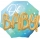Folinis balionas 3D "Oh baby", žydras (70 cm)