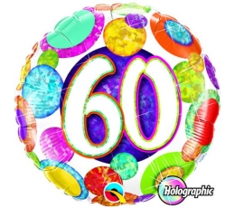 Folinis balionas "60", taškuotas (46 cm)