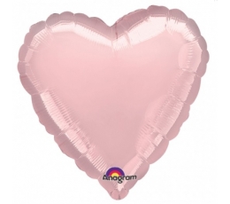 Folinis balionas ant pagaliuko "Rožinė širdelė" (13x12 cm)
