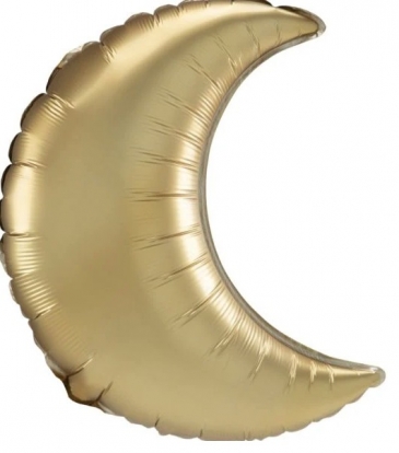 Folinis balionas "Auksinis mėnulis", matinis (66 cm)