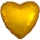 Folinis balionas "Aukso širdis" (43 cm)