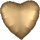 Folinis balionas "Aukso širdis", matinis (43 cm)