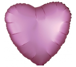 Folinis balionas "Avietinė širdis", matinis (43 cm)