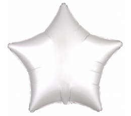 Folinis balionas "Balta žvaigždė", matinis (48 cm)