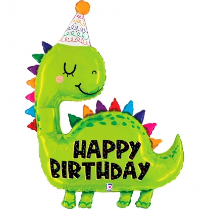 Folinis balionas "Dino Birthday" (132 cm)
