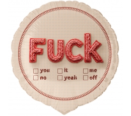 Folinis balionas "Fuck..." (45 cm)