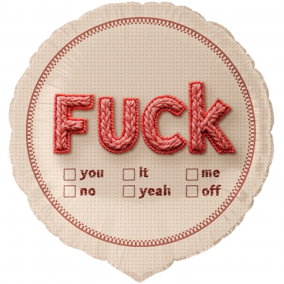Folinis balionas "Fuck..." (45 cm)