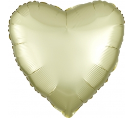 Folinis balionas "Gelsva širdis", matinis (43 cm)