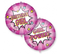 Folinis balionas "Girl Power" su svareliu (46 cm)