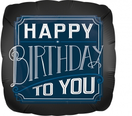 Folinis balionas "Happy Birthday Man" (43 cm)