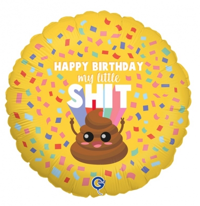 Folinis balionas "Happy birthday, My Little Shit" (46 cm)