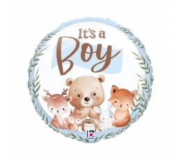 Folinis balionas "It's a boy-Miško žvėreliai" (46 cm)