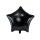 Folinis balionas "Juoda žvaigždė" (48 cm)