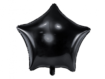 Folinis balionas "Juoda žvaigždė" (48 cm)