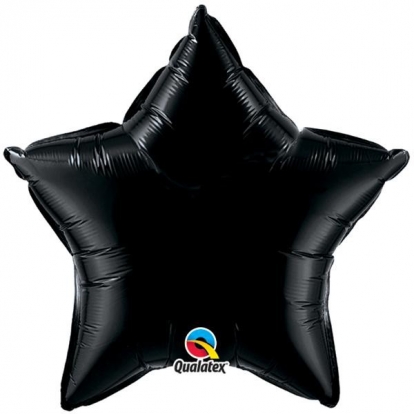 Folinis balionas "Juoda žvaigždė" (91 cm.)