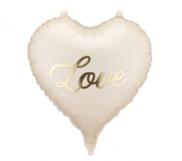 Folinis balionas "Love", kreminis (45 cm)