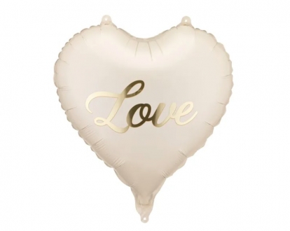 Folinis balionas "Love", kreminis (45 cm)
