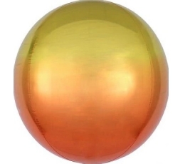 Folinis balionas-marblez, geltonas-oranžinis ombre (38 cm)