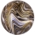 Folinis balionas-marblez, juodai auksinis (38x40cm)