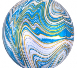 Folinis balionas-marblez, mėlynas (38x40cm)