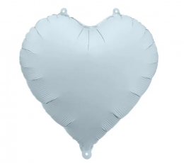 Folinis balionas "Melsva širdis", matinis (45 cm)