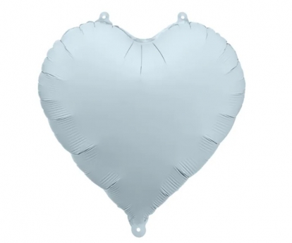 Folinis balionas "Melsva širdis", matinis (45 cm)