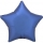 Folinis balionas "Mėlyna žvaigždė", matinis (48 cm)
