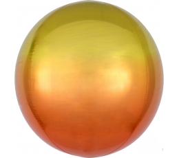 Folinis balionas-orbz, geltonas-oranžinis ombre (38 cm)	