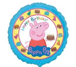 Folinis balionas "Peppa Pig. Su gimimo diena", 43 cm