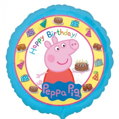 Folinis balionas "Peppa Pig. Su gimimo diena", 43 cm