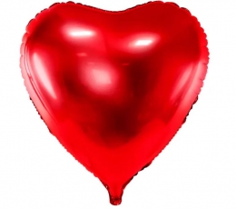 Folinis balionas "Raudona širdis" (68x72 cm)
