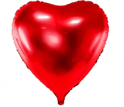 Folinis balionas "Raudona širdis" (68x72 cm)