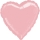 Folinis balionas "Rausva širdis" (43 cm)