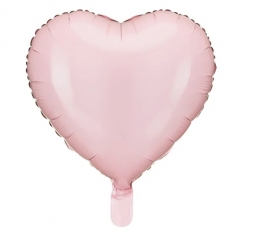 Folinis balionas "Rausva širdis",  matinis (45 cm)
