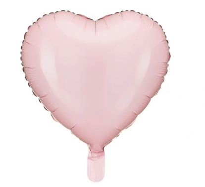 Folinis balionas "Rausva širdis",  matinis (45 cm)