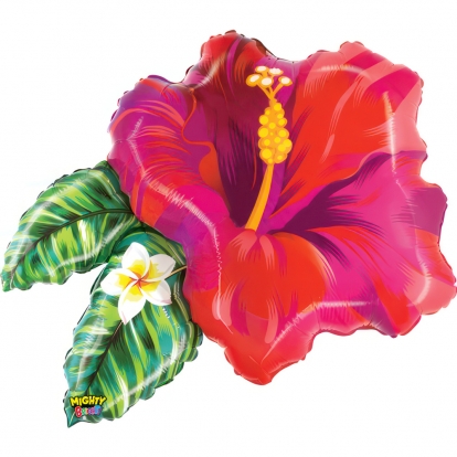Folinis balionas "Red Tropical Flower" (69x63 cm)