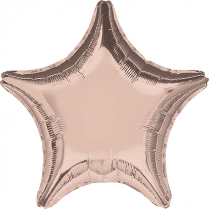 Folinis balionas "Rožinio aukso žvaigždė" (45 cm)